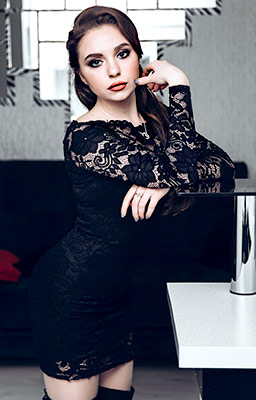 Sociable bride Anastasiya from Lugansk (Ukraine), 25 yo, hair color brunette