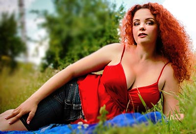Brave woman Elena from Kharkov (Ukraine), 46 yo, hair color red-haired
