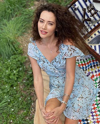 Harmonious lady Lina from Almaty (Kazakhstan), 41 yo, hair color dark brown