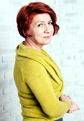 Modest lady Oksana from Klimovsk (Russia), 55 yo, hair color red-haired