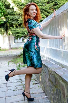 Funny lady Elena from Zhitomir (Ukraine), 45 yo, hair color red-haired