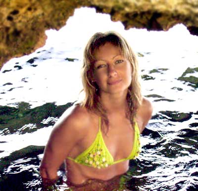 Kind woman Alena in bikini from Sevastopol (Russia), 49 yo, hair color light brown